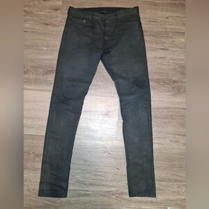 NWOT RAW WAXED & COATED BLACK JOHN ELLIOTT CAST 2 32W JEANS RARE COATING NWOT
